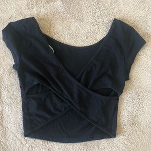 Black crop top